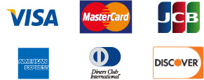 【ご利用いただけるクレジットカード】VISA・Mastercard・JCB・American Express・Diners Club・Discover